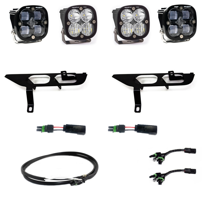 Ford F-150 Fog Light Pocket Kit - Baja Designs - Pro Series - Clear - `21-`27